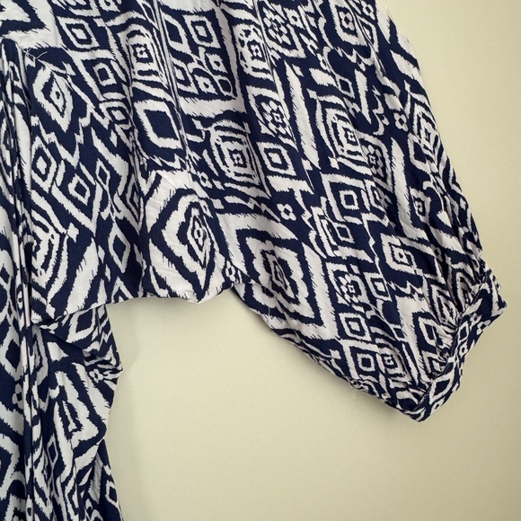 BEACHLUNCHLOUNGE Collection Dress Blue White Women size XL 3/4 sleeve - Picture 11 of 15